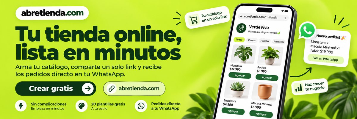 abretienda.com — tu tienda online lista en minutos, pedidos directo a tu WhatsApp